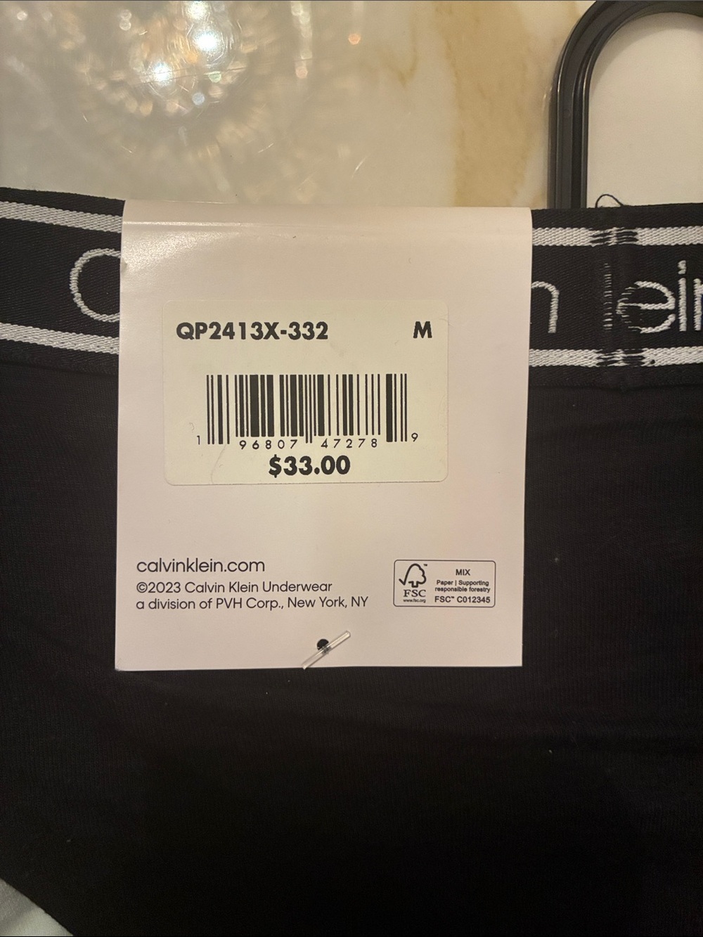 Calvin Klein Mint and Black Logo Elastic Briefs - 3 Pack - Picture 2 of 3